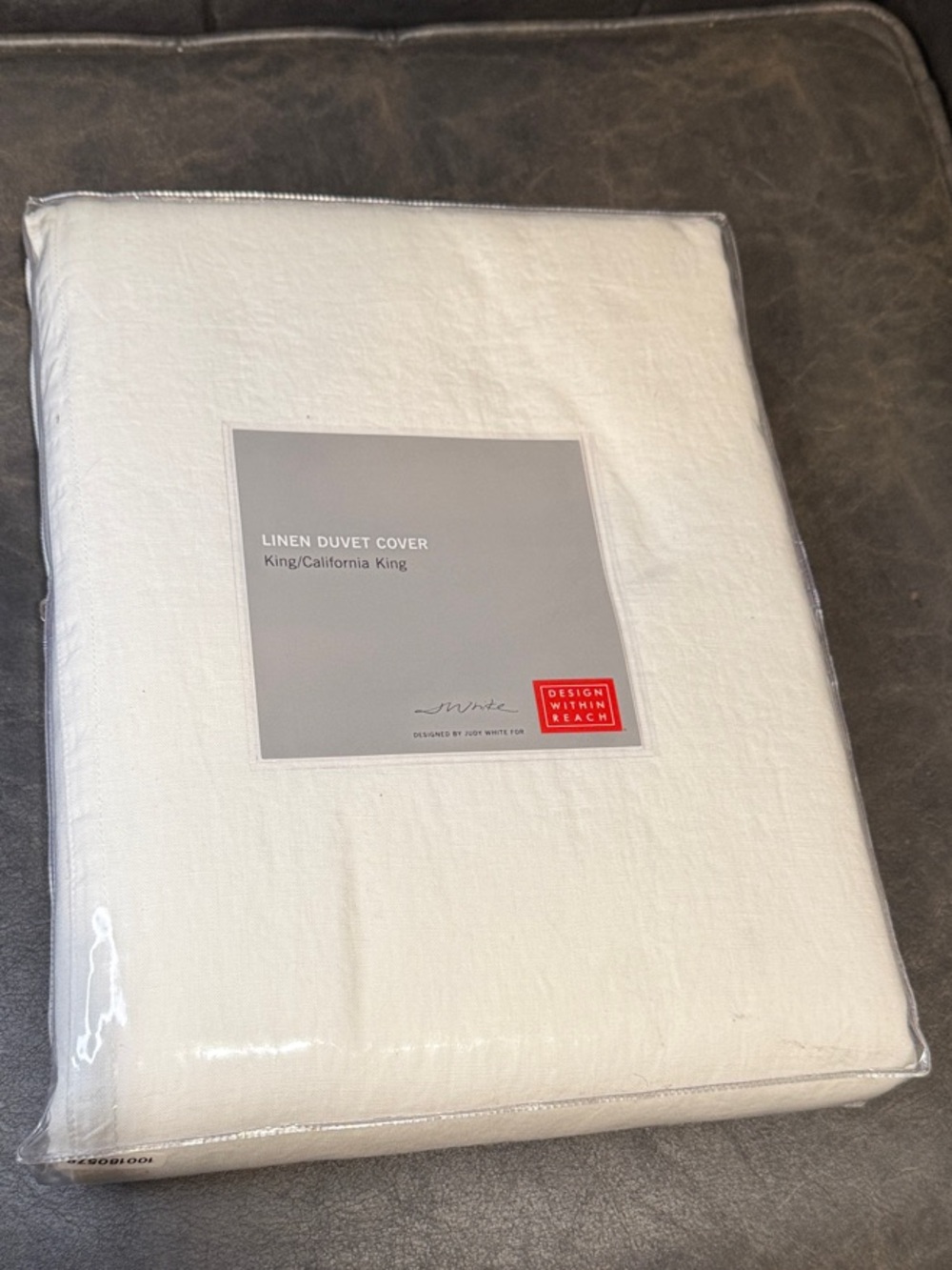 Design Within Reach White Linen Duvet Cover